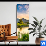 Wechselmotiv Alte Burg Mit See Schmal Produktvorschau mit dem Bild Alte Burg mit See im Format Schmal.