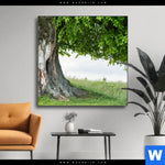 Wechselmotiv Alte Linde Auf Sommerwiese Quadrat Produktvorschau mit dem Bild Alte Linde auf Sommerwiese im Format Quadrat.