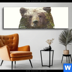 Wechselmotiv Baer Wald No 1 Panorama Produktvorschau mit dem Bild Bär & Wald No.1 im Format Panorama.
