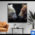 Wechselmotiv Baeren Zweisamkeit Quadrat Produktvorschau mit dem Bild Bären - Zweisamkeit im Format Quadrat.