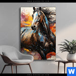 Wechselmotiv Bella Abstraktes Pferdeportraet Hochformat Produktvorschau mit dem Bild Bella - Abstraktes Pferdeporträt im Format Hochformat.