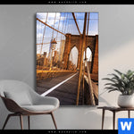Wechselmotiv Beruehmte Brooklyn Bridge Hochformat Produktvorschau mit dem Bild Berühmte Brooklyn Bridge im Format Hochformat.