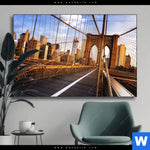 Wechselmotiv Beruehmte Brooklyn Bridge Querformat Produktvorschau mit dem Bild Berühmte Brooklyn Bridge im Format Querformat.