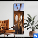 Wechselmotiv Beruehmte Brooklyn Bridge Schmal Produktvorschau mit dem Bild Berühmte Brooklyn Bridge im Format Schmal.