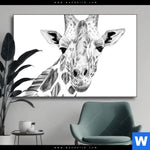 Wechselmotiv Bleistiftzeichnung Giraffe Querformat Produktvorschau mit dem Bild Bleistiftzeichnung Giraffe im Format Querformat.