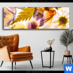 Wechselmotiv Blumen Collage No 1 Panorama Produktvorschau mit dem Bild Blumen Collage No.1 im Format Panorama.