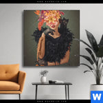 Wechselmotiv Blumenportrait Einer Frau Quadrat Produktvorschau mit dem Bild Blumenportrait einer Frau im Format Quadrat.