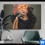 Wechselmotiv Blumenportrait Einer Frau Querformat Produktvorschau mit dem Bild Blumenportrait einer Frau im Format Querformat.