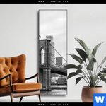 Wechselmotiv Brooklyn Bridge Schwarzweiss Schmal Produktvorschau mit dem Bild Brooklyn Bridge Schwarzweiß im Format Schmal.