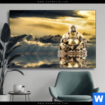 Wechselmotiv Buddha Bei Sonnenaufgang Querformat Produktvorschau mit dem Bild Buddha bei Sonnenaufgang im Format Querformat.