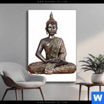 Wechselmotiv Buddha In Lotus Pose No 2 Hochformat Produktvorschau mit dem Bild Buddha in Lotus Pose No. 2 im Format Hochformat.
