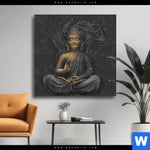 Wechselmotiv Buddha In Lotus Pose Quadrat Produktvorschau mit dem Bild Buddha in Lotus Pose im Format Quadrat.