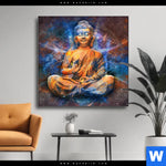 Wechselmotiv Buddha In Meditation Quadrat Produktvorschau mit dem Bild Buddha in Meditation im Format Quadrat.