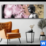 Wechselmotiv Buddha In Stiller Harmonie Panorama Produktvorschau mit dem Bild Buddha in stiller Harmonie im Format Panorama.