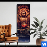 Wechselmotiv Buddha Lotusbluete Schmal Produktvorschau mit dem Bild Buddha & Lotusblüte im Format Schmal.