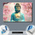 Wechselmotiv | Buddha Statue mit Kirschblüten | Querformat