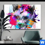 Wechselmotiv Bunte Sphynx Weiss Querformat Produktvorschau mit dem Bild Bunte Sphynx Weiß im Format Querformat.