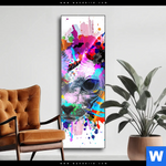 Wechselmotiv Bunte Sphynx Weiss Schmal Produktvorschau mit dem Bild Bunte Sphynx Weiß im Format Schmal.