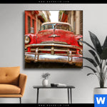 Wechselmotiv Bunte Vintage Oldtimer Quadrat Produktvorschau mit dem Bild Bunte vintage Oldtimer im Format Quadrat.