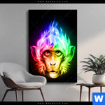 Wechselmotiv Bunter Feuer Affe Hochformat Produktvorschau mit dem Bild Bunter Feuer-Affe im Format Hochformat.