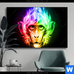 Wechselmotiv Bunter Feuer Affe Querformat Produktvorschau mit dem Bild Bunter Feuer-Affe im Format Querformat.