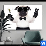 Wechselmotiv Cooler Mops Mit Martini Querformat Produktvorschau mit dem Bild Cooler Mops mit Martini im Format Querformat.