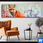 Wechselmotiv Der Fuchs Abstrakte Natur Panorama Produktvorschau mit dem Bild Der Fuchs - Abstrakte Natur im Format Panorama.
