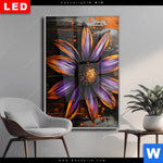 Wechselmotiv Dia Abstrakte Blume In Orange Lila Hochformat Produktvorschau mit dem Bild Abstrakte Blume in Orange & Lila im Format Hochformat.