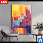 Wechselmotiv Dia Abstrakte Skyline Hochformat Produktvorschau mit dem Bild Abstrakte Skyline im Format Hochformat.