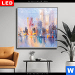 Wechselmotiv Dia Abstrakte Skyline No 2 Quadrat Produktvorschau mit dem Bild Abstrakte Skyline No.2 im Format Quadrat.