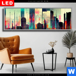 Wechselmotiv Dia Abstrakte Skyline No 3 Panorama Produktvorschau mit dem Bild Abstrakte Skyline No.3 im Format Panorama.