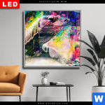 Wechselmotiv Dia Abstrakter Leguan Quadrat Produktvorschau mit dem Bild Abstrakter Leguan im Format Quadrat.