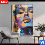 Wechselmotiv Dia Abstraktes Frauenportraet Dilara Hochformat Produktvorschau mit dem Bild Abstraktes Frauenporträt Dilara im Format Hochformat.