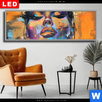 Wechselmotiv Dia Abstraktes Frauenportraet Dilara Panorama Produktvorschau mit dem Bild Abstraktes Frauenporträt Dilara im Format Panorama.