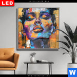 Wechselmotiv Dia Abstraktes Frauenportraet Dilara Quadrat Produktvorschau mit dem Bild Abstraktes Frauenporträt Dilara im Format Quadrat.