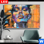 Wechselmotiv Dia Abstraktes Frauenportraet Dilara Querformat Produktvorschau mit dem Bild Abstraktes Frauenporträt Dilara im Format Querformat.