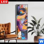 Wechselmotiv Dia Abstraktes Frauenportraet Dilara Schmal Produktvorschau mit dem Bild Abstraktes Frauenporträt Dilara im Format Schmal.