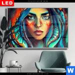 Wechselmotiv Dia Abstraktes Frauenportraet Hydra Querformat Produktvorschau mit dem Bild Abstraktes Frauenporträt Hydra im Format Querformat.