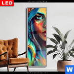 Wechselmotiv Dia Abstraktes Frauenportraet Hydra Schmal Produktvorschau mit dem Bild Abstraktes Frauenporträt Hydra im Format Schmal.