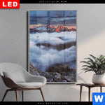 Wechselmotiv Dia Alpen Im Nebel Hochformat Produktvorschau mit dem Bild Alpen im Nebel im Format Hochformat.