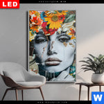 Wechselmotiv Dia Angelina Frau Mit Blumen Im Haar Hochformat Produktvorschau mit dem Bild Angelina - Frau mit Blumen im Haar im Format Hochformat.