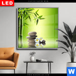 Wechselmotiv Dia Bambus Steine Quadrat Produktvorschau mit dem Bild Bambus & Steine im Format Quadrat.