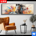Wechselmotiv Dia Bella Abstraktes Pferdeportraet Panorama Produktvorschau mit dem Bild Bella - Abstraktes Pferdeporträt im Format Panorama.