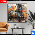 Wechselmotiv Dia Bella Abstraktes Pferdeportraet Quadrat Produktvorschau mit dem Bild Bella - Abstraktes Pferdeporträt im Format Quadrat.