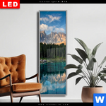 Wechselmotiv Dia Bergsee Im Wald Schmal Produktvorschau mit dem Bild Bergsee im Wald im Format Schmal.