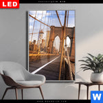 Wechselmotiv Dia Beruehmte Brooklyn Bridge Hochformat Produktvorschau mit dem Bild Berühmte Brooklyn Bridge im Format Hochformat.