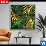 Wechselmotiv Dia Blaetter Gold Gruen Quadrat Produktvorschau mit dem Bild Blätter Gold Grün im Format Quadrat.