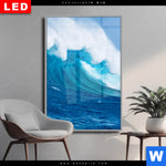 Wechselmotiv Dia Blaue Welle Im Meer Hochformat Produktvorschau mit dem Bild Blaue Welle im Meer im Format Hochformat.