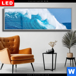 Wechselmotiv Dia Blaue Welle Im Meer Panorama Produktvorschau mit dem Bild Blaue Welle im Meer im Format Panorama.