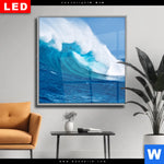 Wechselmotiv Dia Blaue Welle Im Meer Quadrat Produktvorschau mit dem Bild Blaue Welle im Meer im Format Quadrat.